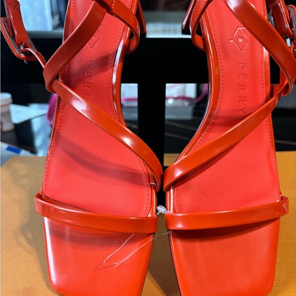 Katy Perry Collections Shoes - Katy Perry Collections Vibrant Red Strappy Heels